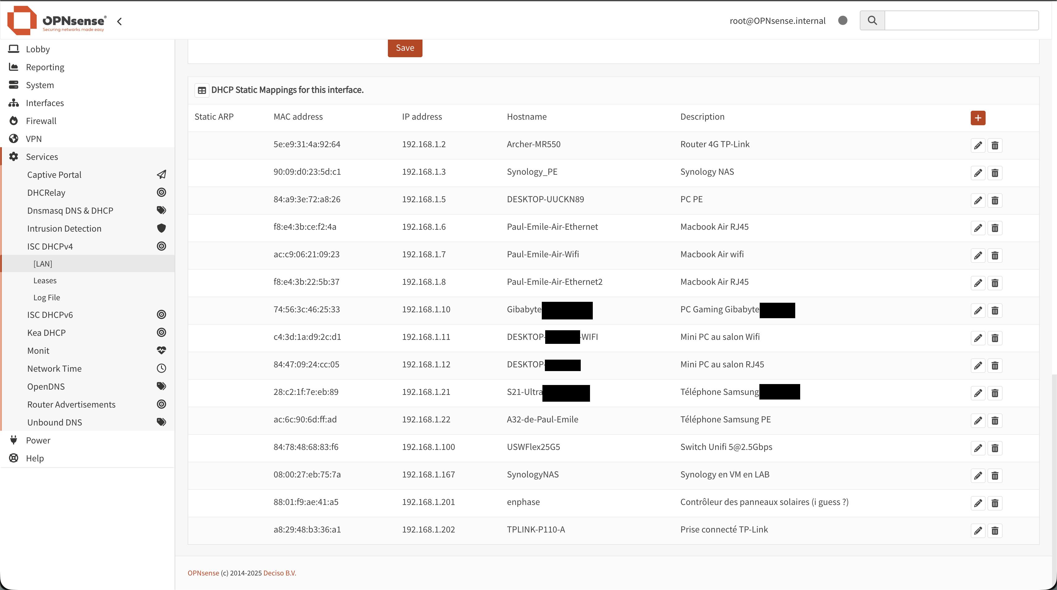 OPNsense firewall rules and network topology